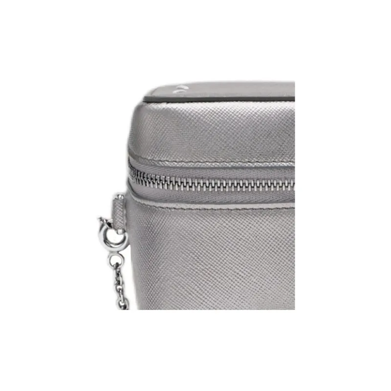 Maison Margiela Calfskin Crossbody Bag Shoulder Bag Extra Mini Women's Silver-4