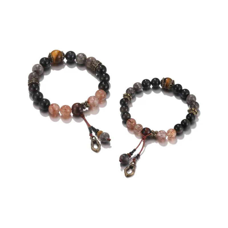 Clect Tiger's Eye Stone Jade Bracelets Unisex-1
