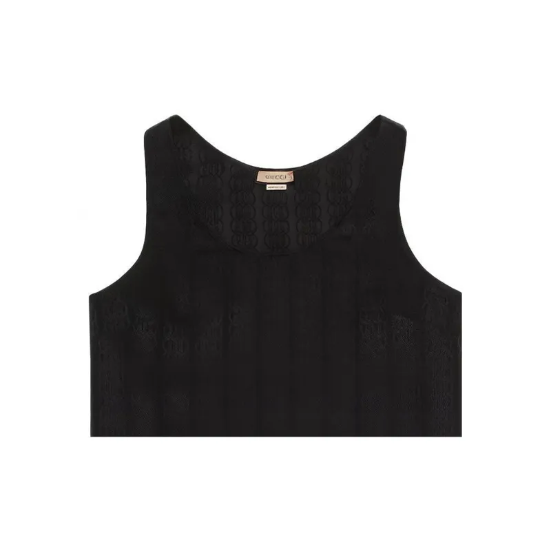 GUCCI Gg Logo Printed Tank Top-4