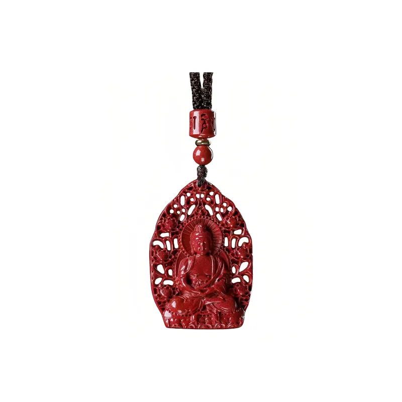 Lingxiang Yurun Cinnabar Necklaces Unisex-27