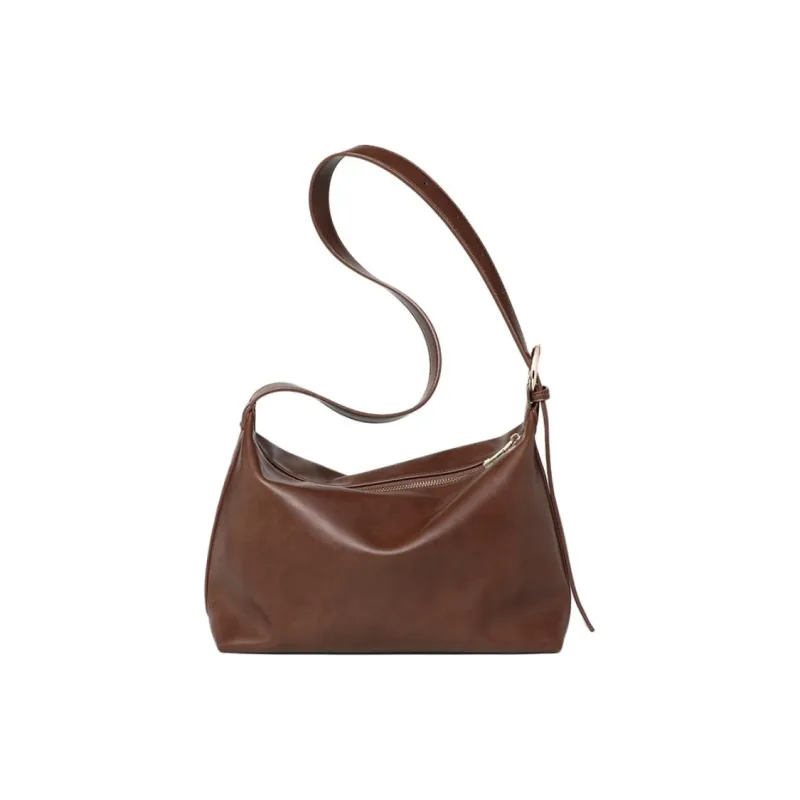 C°BANNER Cow Leather With Synthetic Leather Tote Bag, Shopping Bag, Shoulder Bag Women's Coffee-4