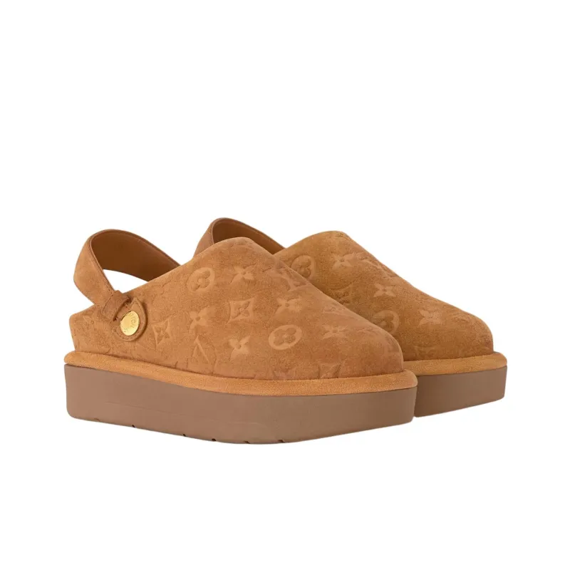 LOUIS VUITTON Aspen Casual Single Shoes Women's Brown-2