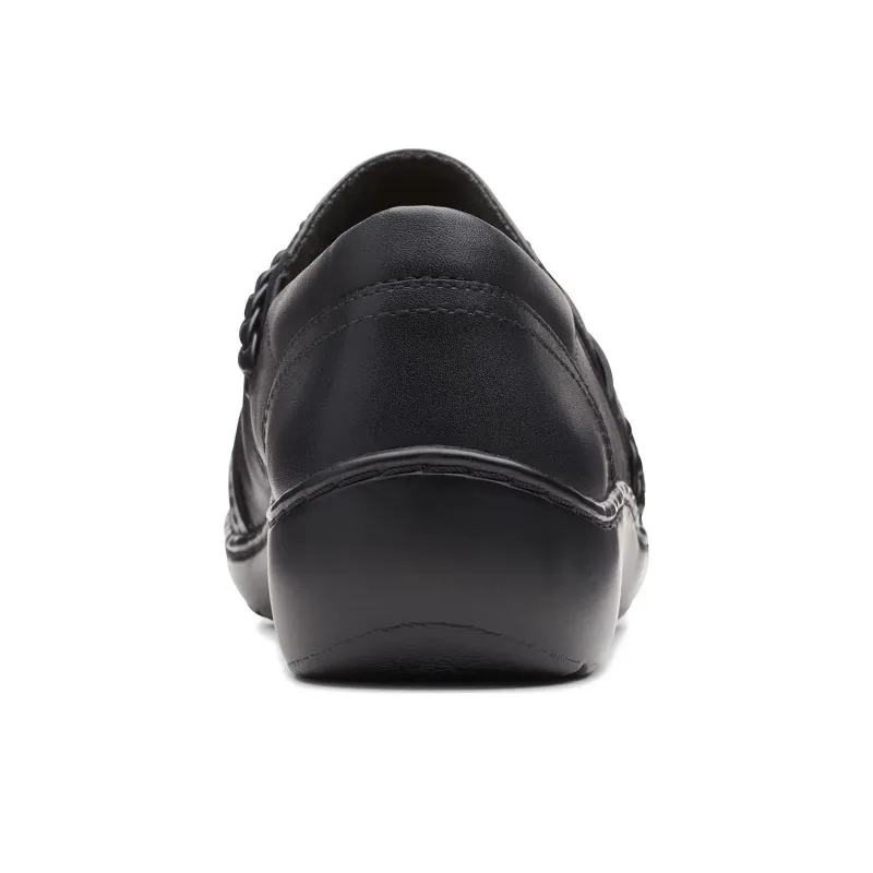 Clarks Cora Braid Casual Single Shoes Women's Black-5