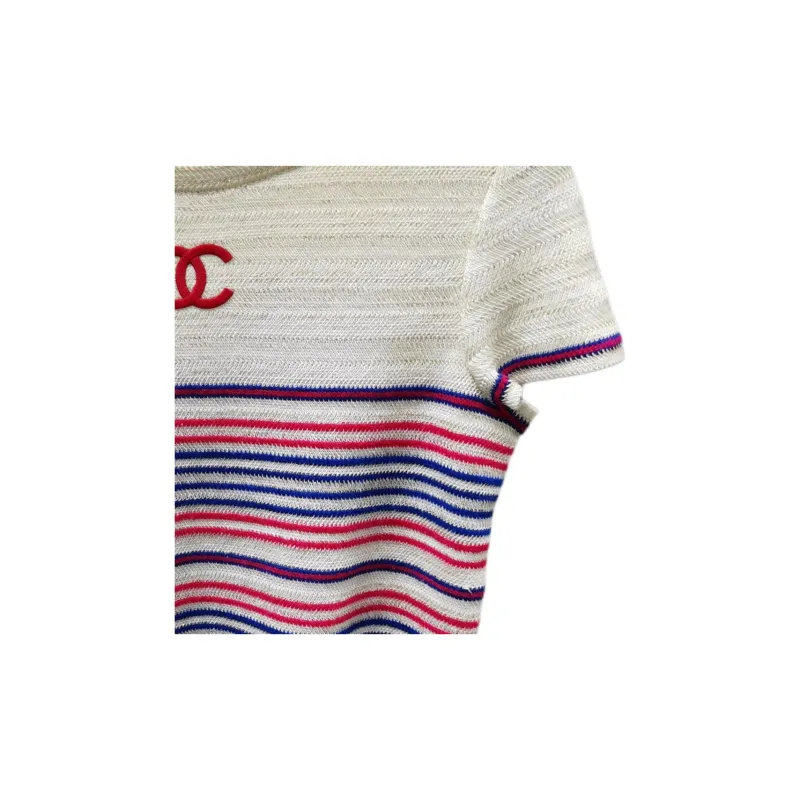 CHANEL T Shirts Women's White-3