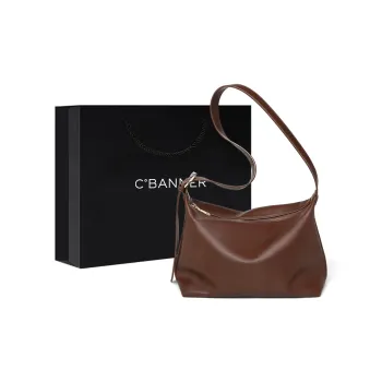 C°BANNER Cow Leather With Synthetic Leather Tote Bag, Shopping Bag, Shoulder Bag Women's Coffee