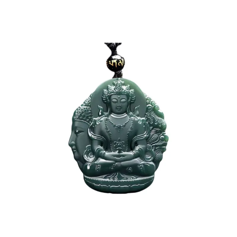 Cuizu Hetian Jade Necklaces Green Jade Men's-0