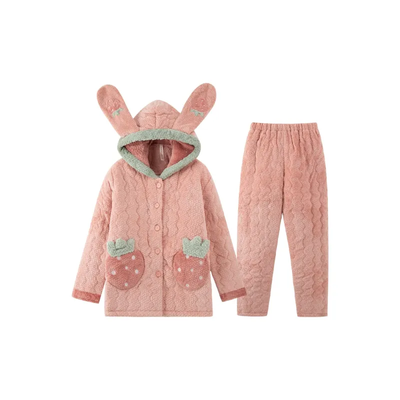 Sleeping Beauty Pajama Set Women's Watermelon Red-0