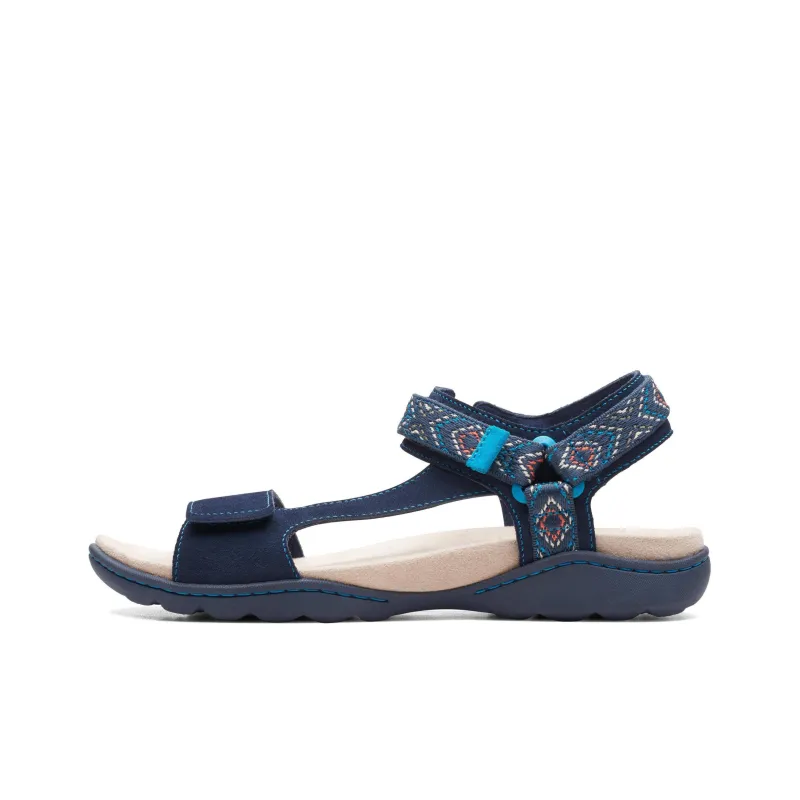 Clarks Amanda Step Beach Sandals Women's Blue-0