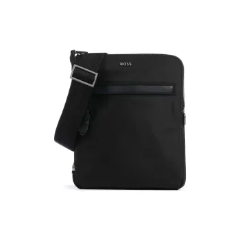 HUGO BOSS Polyester Crossbody Bag, Shoulder Bag Men's Black