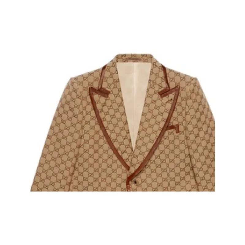 GUCCI Business Suit Coat Men's Beige-4