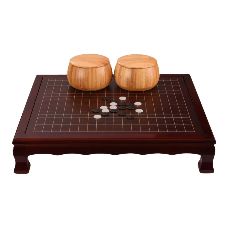 Imono Go Board Solid Wood Chinese Chess Cloud Pieces Five In A Row Genuine 2 in 1 Go Stone Board Games-7