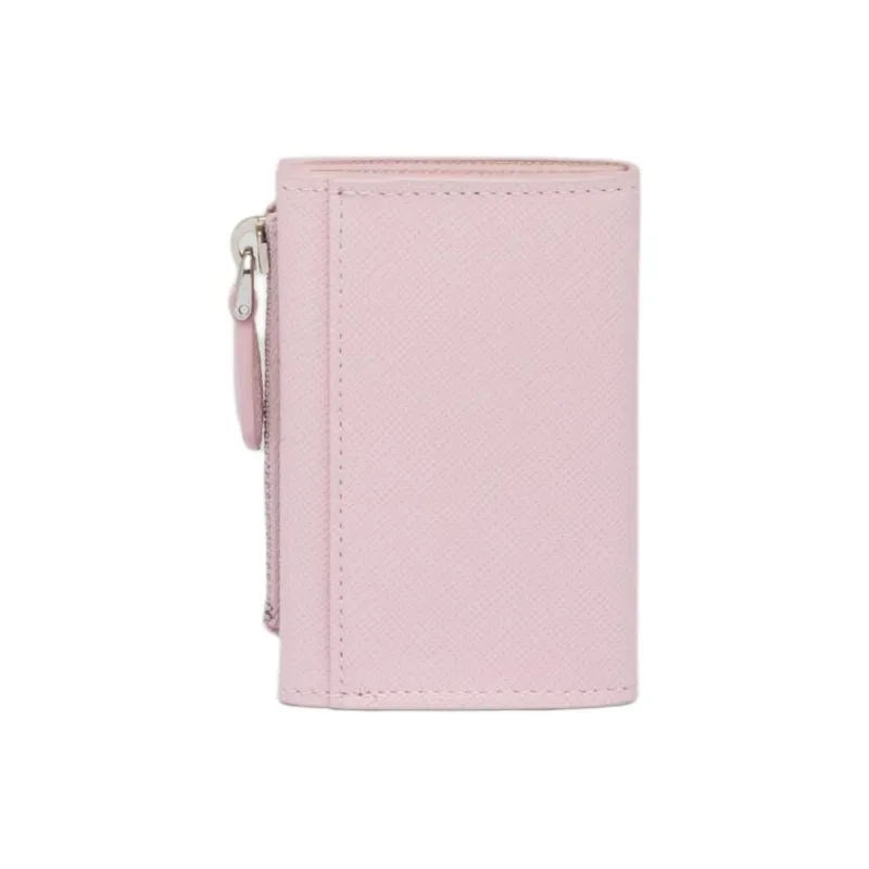 PRADA Saffiano Leather Card Holder Women's Pink-1