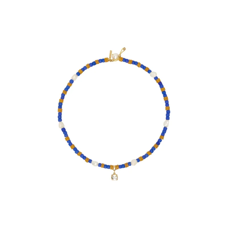 WALES BONNER Glass Necklaces Women's Yellow/Blue-1