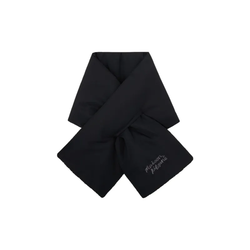 Maison Kitsune Logo Embroidered Puffer Scarf-0