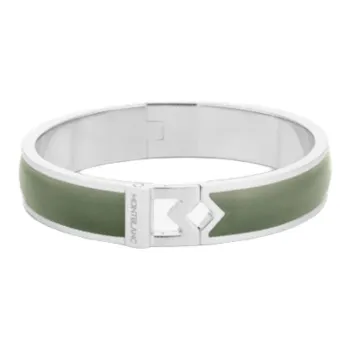 MONTBLANC Leather Steel Wristbands Unisex Green