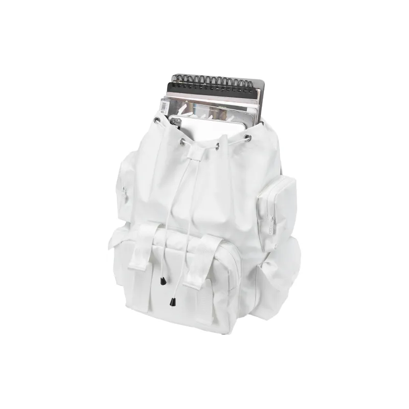 COEXISTENCE Polyester Commute Travel Versatile Backpacks Large Size Unisex White-1