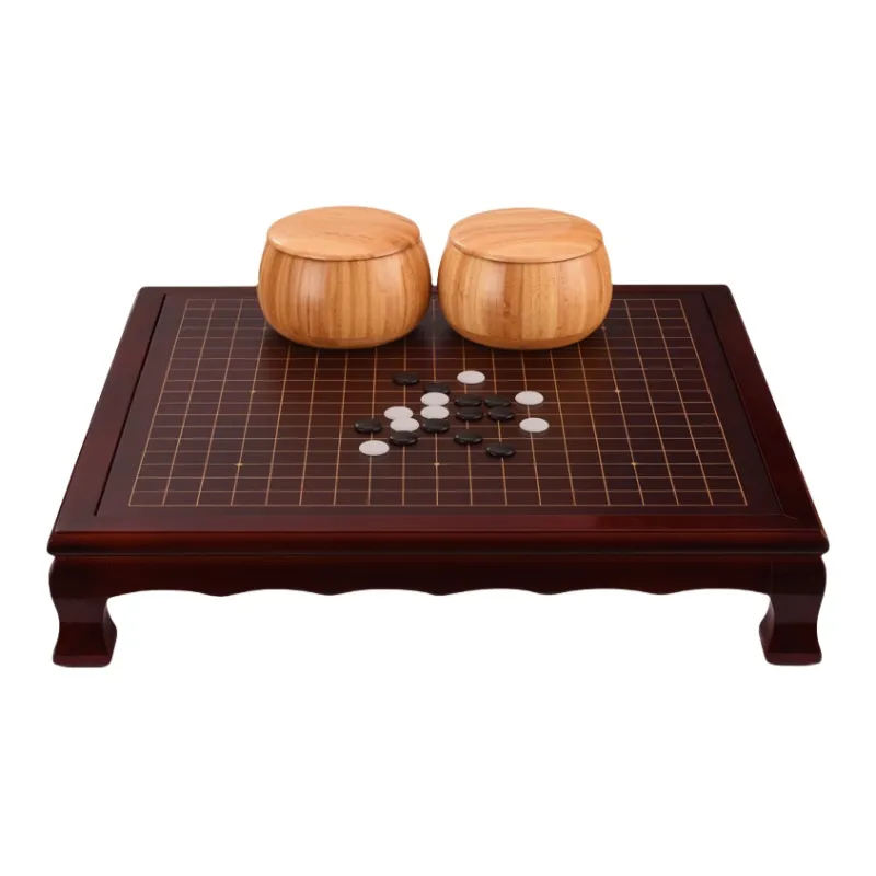 Imono Go Board Solid Wood Chinese Chess Cloud Pieces Five In A Row Genuine 2 in 1 Go Stone Board Games-12