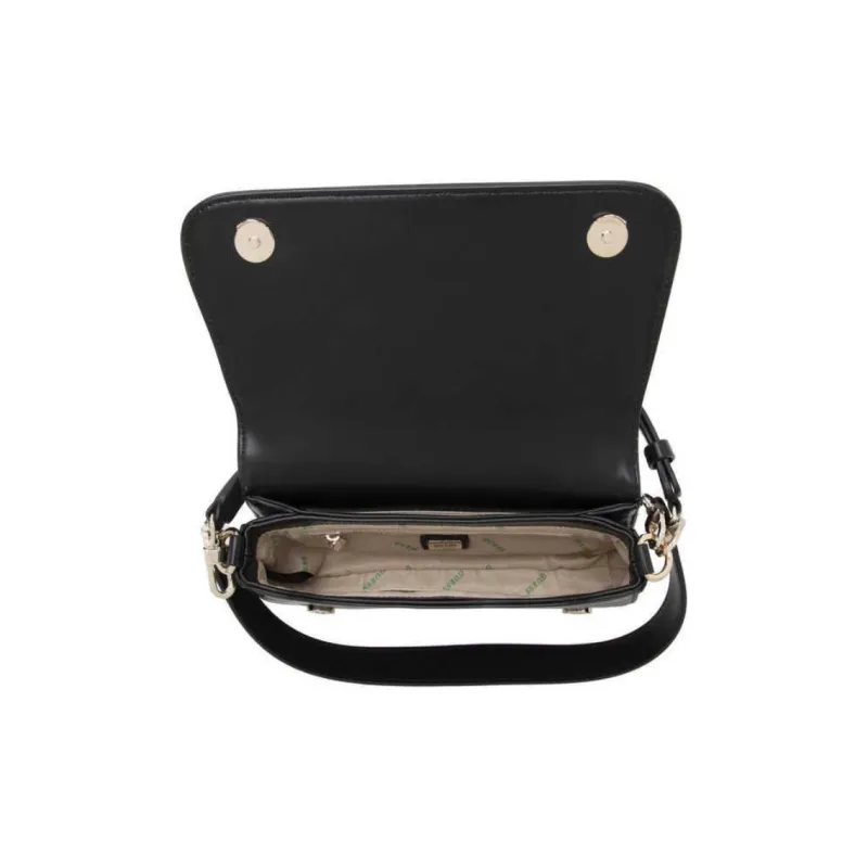 GUESS Artificial Leather Shoulder Bag Portable Crossbody Bag Shoulder Bag Medium Size Women's Black-3