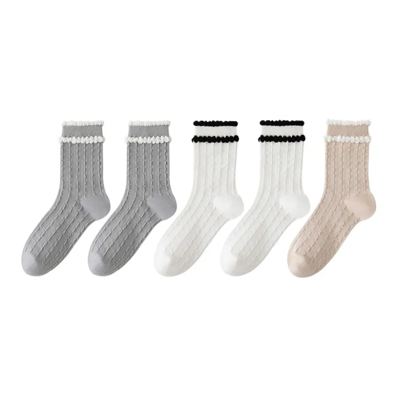 MIIOW Mid Calf Socks Women's 5 Pack-6
