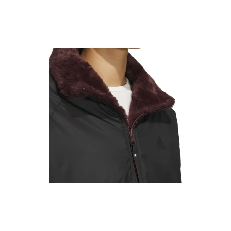 Adidas MODERN REVERSIBLE FUR Jackets Coats Women's Dark Gray Brown-4