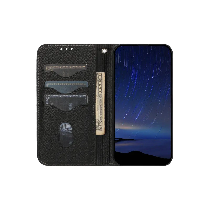 ZHUOJI Leather Material Woven Strong Magnetic Skin Case Phone Case Compatible With Xiaomi 14/Xiaomi 14T Pro-11