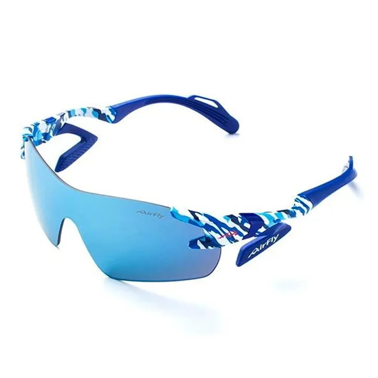 AIRFLY TR90 Titanium Stainless Steel Irregular Shape Sunglasses Unisex Blue-0