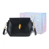 Black Suede+Exquisite Shopping Bag