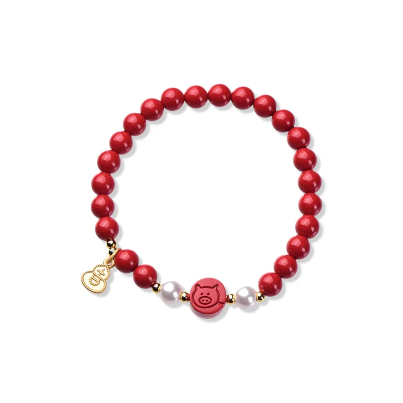 The Call Of The Heart Reconstructed Cinnabar Bracelets Unisex-32