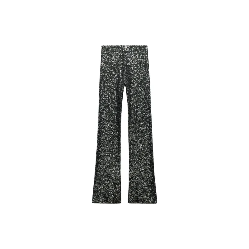 ZARA Casual Pants Women's Dark Silver-1