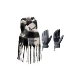 Scarf+Gray Full Finger Glove