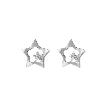CENTURY&KINDLE 999 Fine Silver Stud Earrings Women's