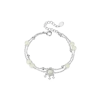 KADER Peace And Joy Series Hetian Jade Bracelets Pale Greenish White Jade Women's