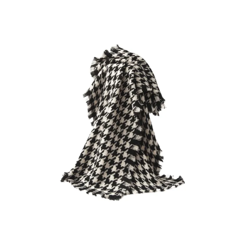 EEEENO 100% Lambswool Knit Scarves Unisex-4