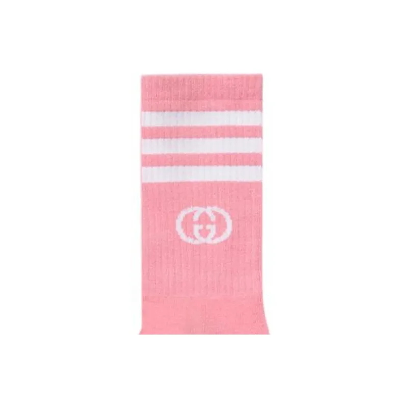 GUCCI X Adidas Ankle Socks Pink/White-3