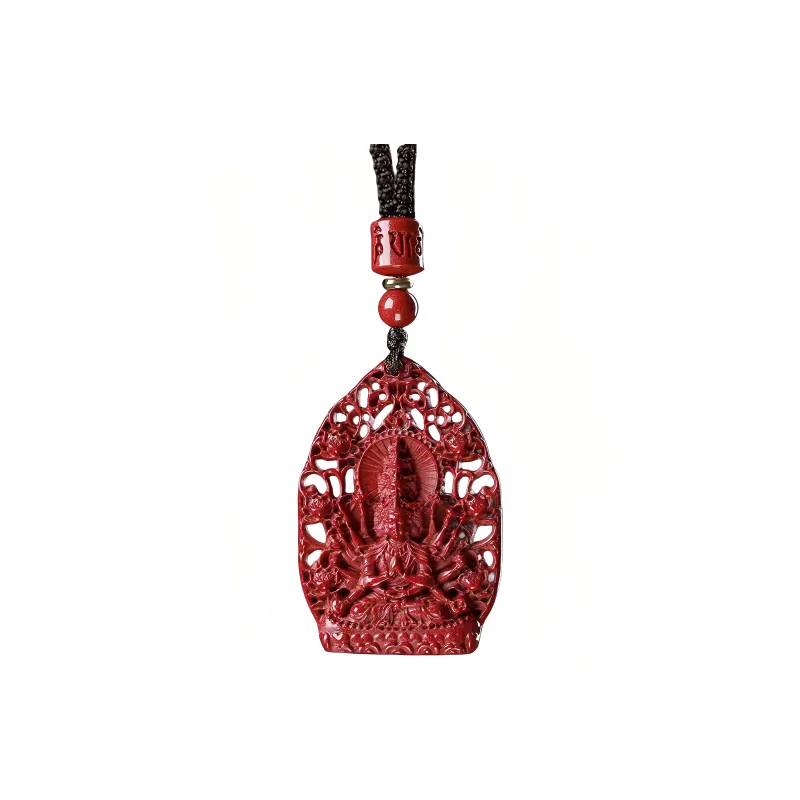 Lingxiang Yurun Cinnabar Necklaces Unisex-0