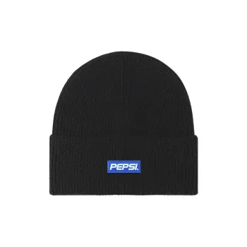 Pepsi Acrylic Beanies Unisex Black/Ecru/Navy Blue/Dark Gray