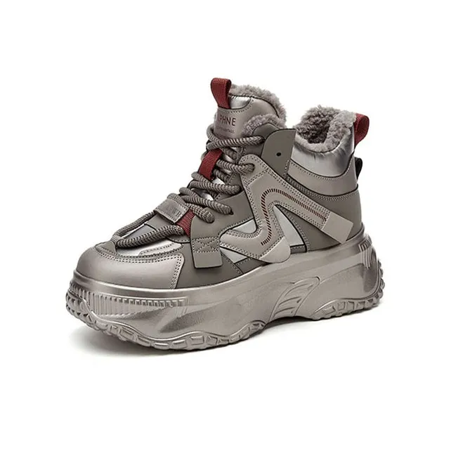 DAPHNE Slip Resistant Mid Top Chunky Sneakers Women's-1