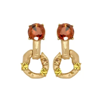 Oscar De La Renta Scramble Chain link Earrings