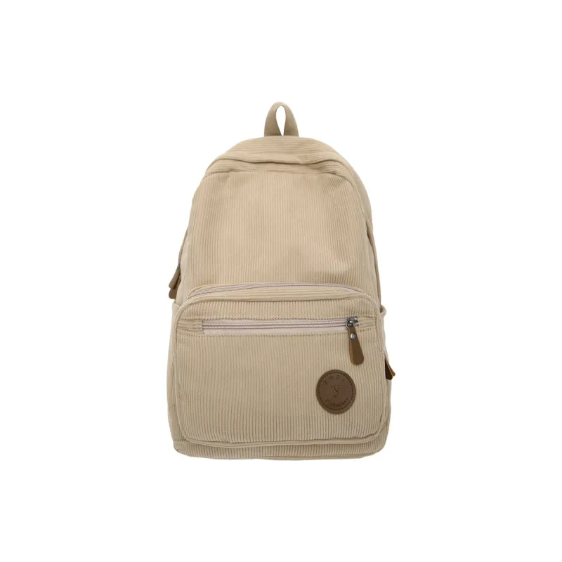DCLOUD Corduroy Backpack Unisex White/Black/Green/Gray/Khaki-20
