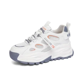 Golden Silk Rabbit Cushioned Anti Slip Wear Resistant Lightweight Height Increasing Low Top Chunky Sneakers Women's