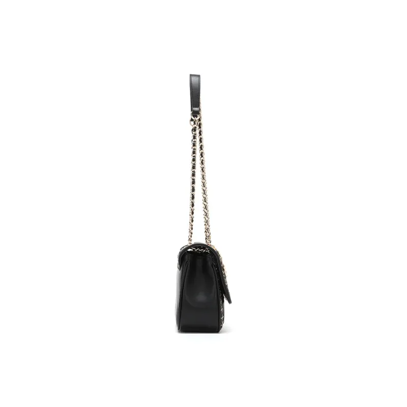 BETTINA VIVIAN PU Laminated Textile Crossbody Bag Regular Women's Black-5