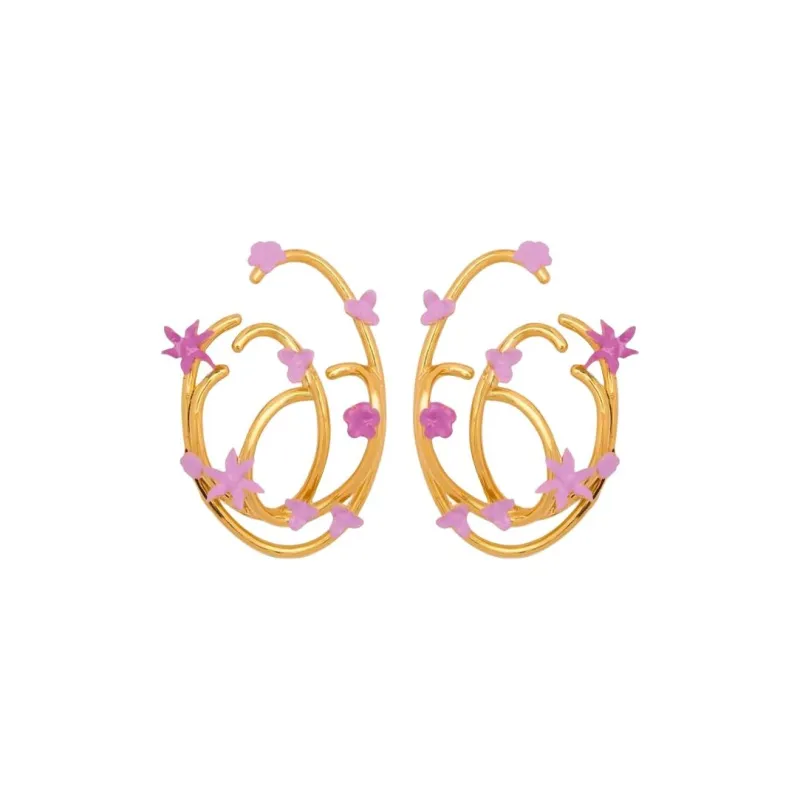 Oscar De La Renta Tangled O Floral Earrings-0