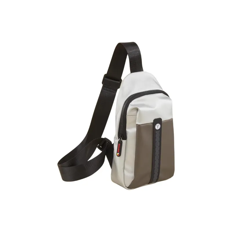 YEARCON Fabric Crossbody Sling Bag Small Size Men's Black/Silver/Coffee-7