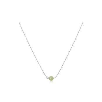 MINTLEAF Necklaces White Jade/Pale Greenish White Jade Women's