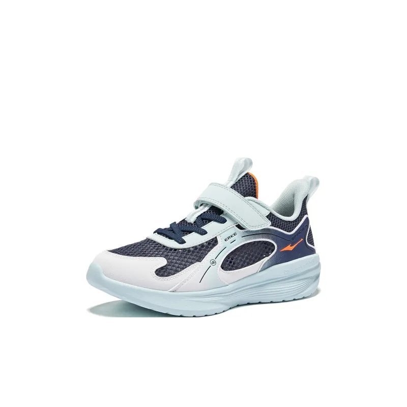 ERKE KIDS Slip Resistant Cushioning Abrasion Resistant Rebound Low Top Kids' Running Shoes Ink Blue/White Kids'-1