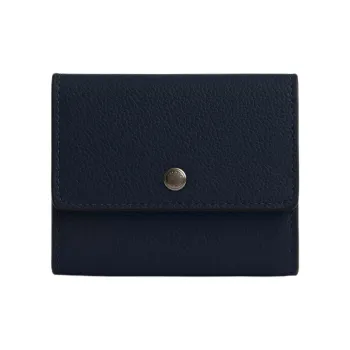 COACH Smooth Calf Leather Coin Purse Men's Marine Blue
