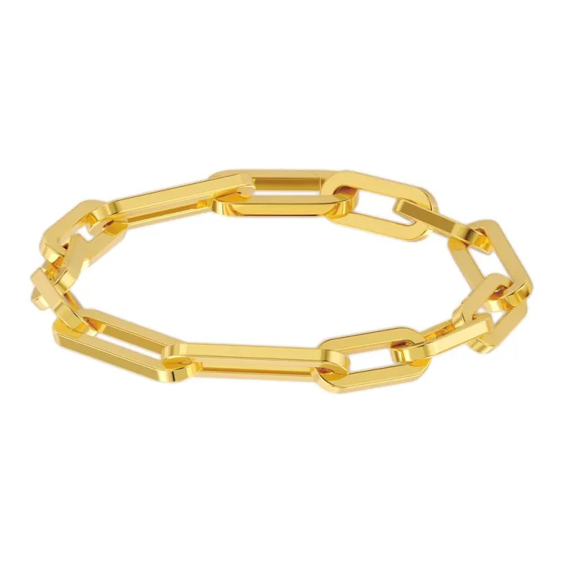 Mistova JEWELRY Eco Friendly Gold Plated Copper Chain Ring Bracelet Unisex-1