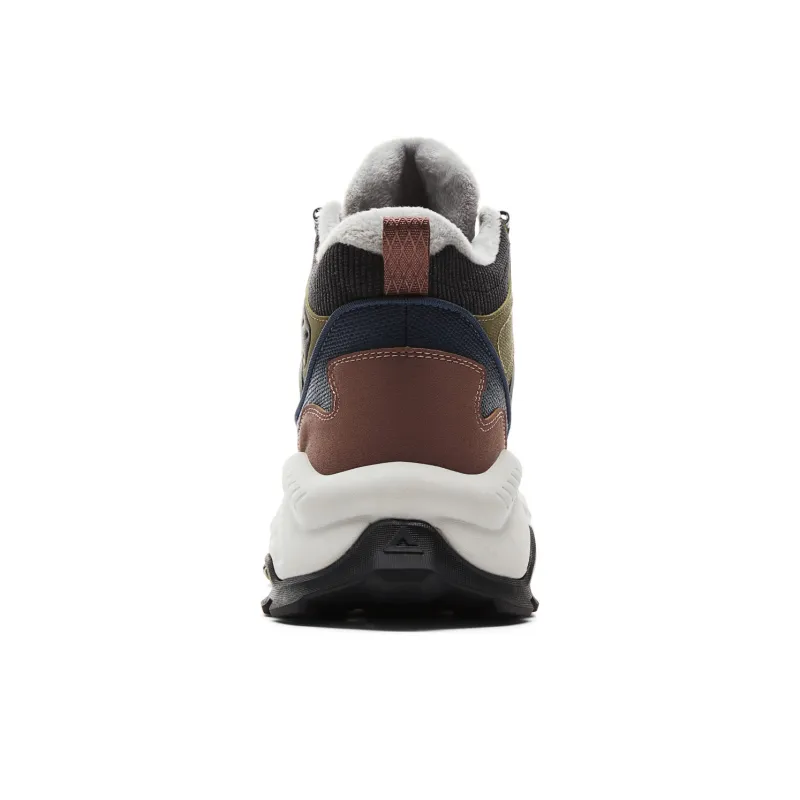 PEAK Cushioned Slip Resistant Rebound Mid Top Outdoor Shoes Men's Gray Black-4