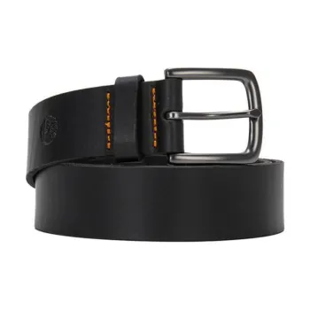 Timberland Cow Leather Belts Men's Black Width 3.8CM