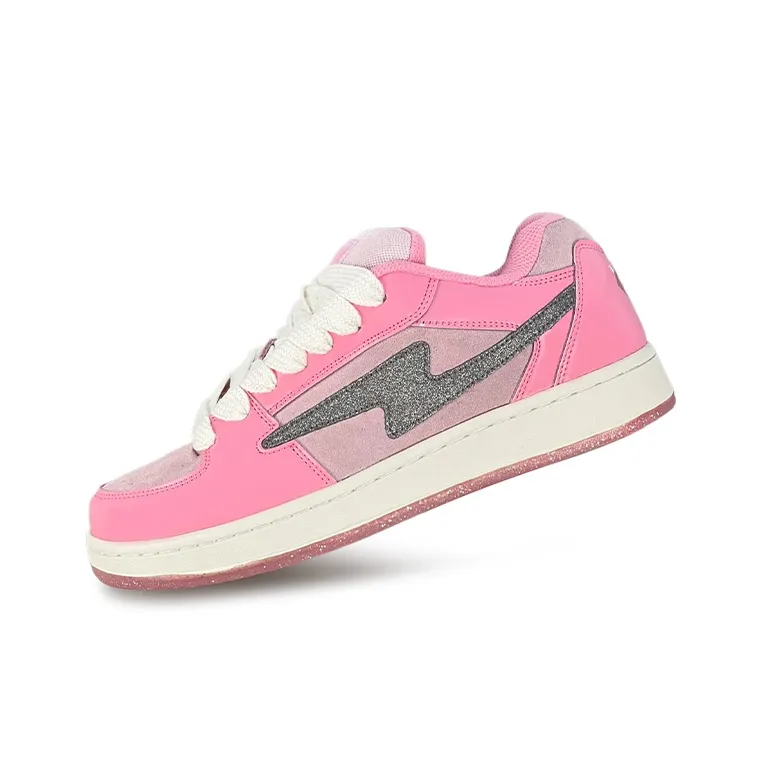LuzaoT SUPER DRAG Low Top Skateboard Shoes Women's Salsa Pink-2
